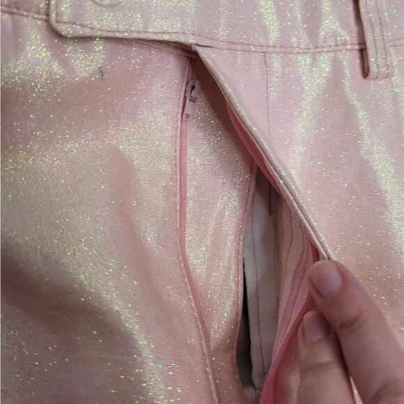BARBIECORE pink glitter kencore khaki pants‎ unisex 31 - Picture 6 of 10